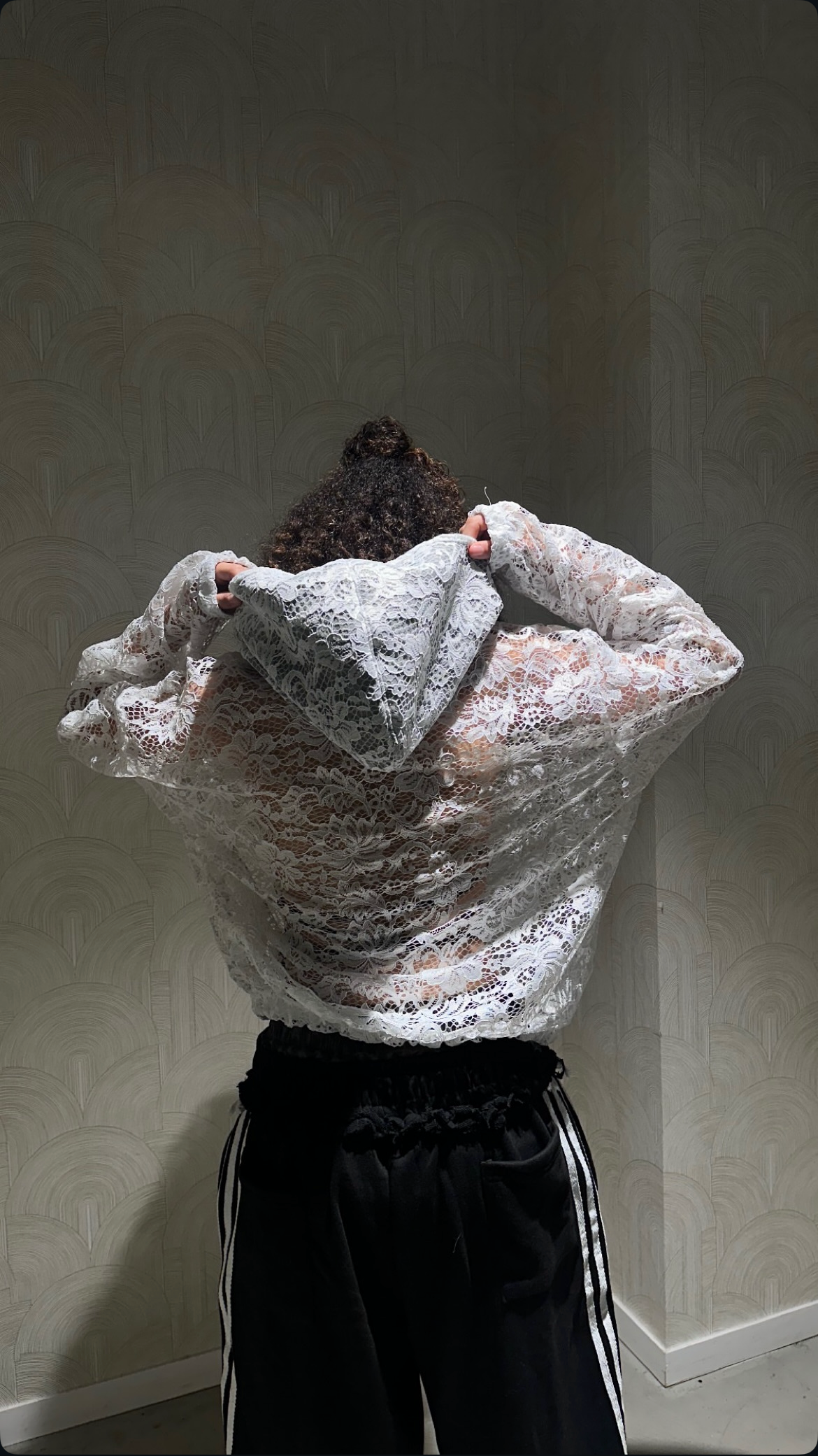 pull en dentelle